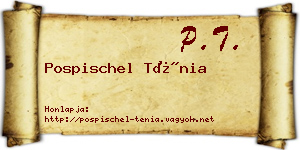 Pospischel Ténia névjegykártya